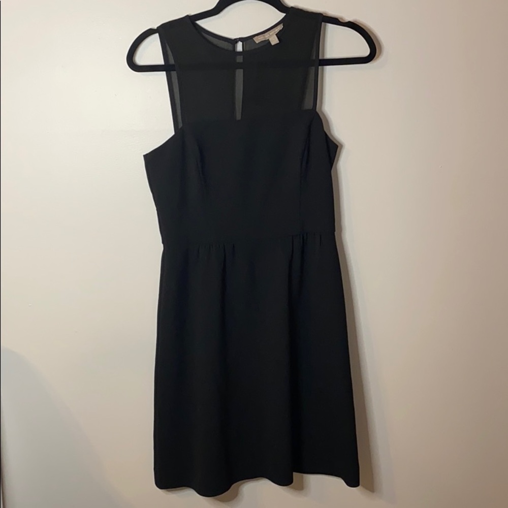Banana Republic Black Dress with Mesh Top